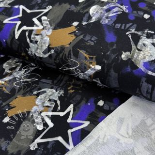 Sweatstoff Graffiti black digital print