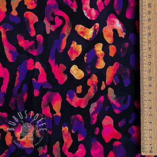 Viskosestoff RADIANCE Animal skin black digital print