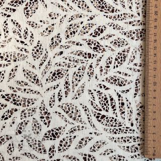 Viskosestoff leinen FOIL Leaves bronze