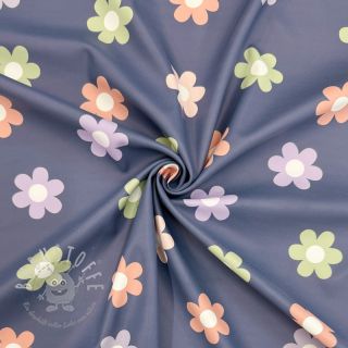 Regenmantel Stoff Flowers jeans