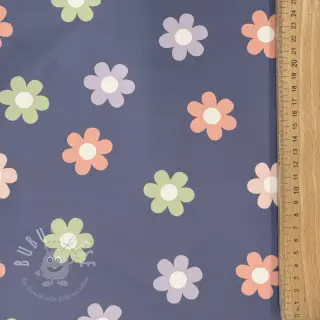 Regenmantel Stoff Flowers jeans