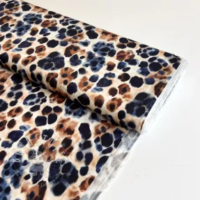 Viskosestoff SATIN Animal skin ecru digital print
