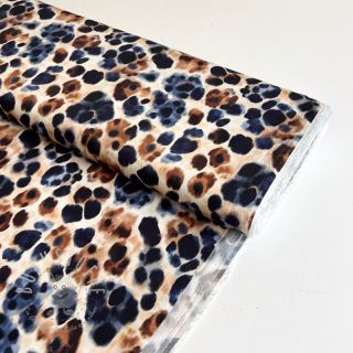 Viskosestoff SATIN Animal skin ecru digital print