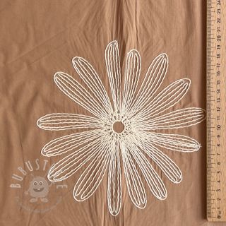 Baumwollstoff EMBROIDERY Flowie cinnamon