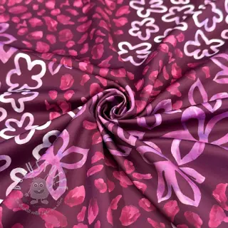 Satin ROYAL MICRO Abstarct bordeaux