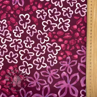 Satin ROYAL MICRO Abstarct bordeaux