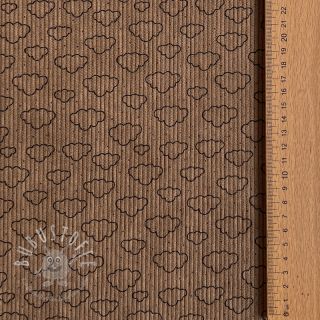 Cord STRETCH Little clouds taupe