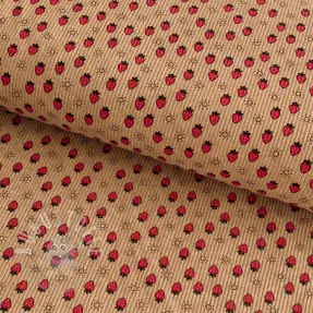 Cord STRETCH Little strawberries sand