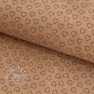 Cord STRETCH Little love sand