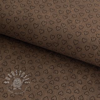 Cord STRETCH Little love taupe