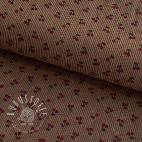 Cord STRETCH Little cherry taupe