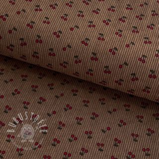 Cord STRETCH Little cherry taupe