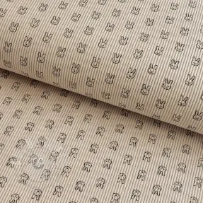 Cord STRETCH Little bunny light sand