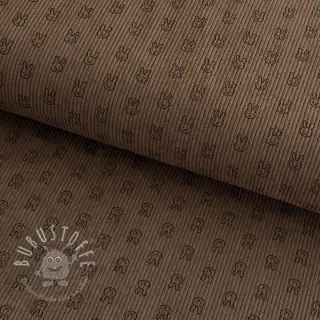 Cord STRETCH Little bunny taupe
