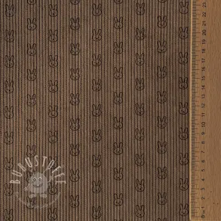 Cord STRETCH Little bunny taupe