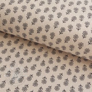 Cord STRETCH Little flower light sand