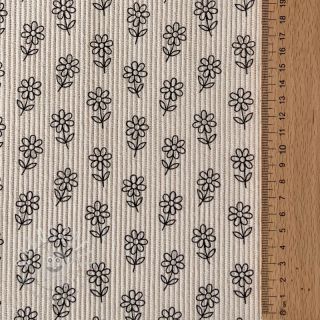 Cord STRETCH Little flower light sand