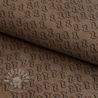 Cord STRETCH Little dino taupe