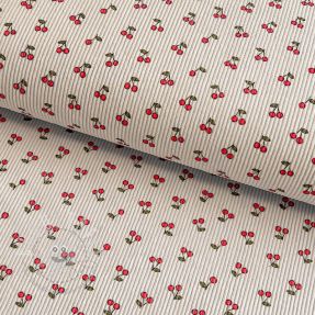 Cord STRETCH Little cherry light sand