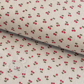Cord STRETCH Little cherry light sand