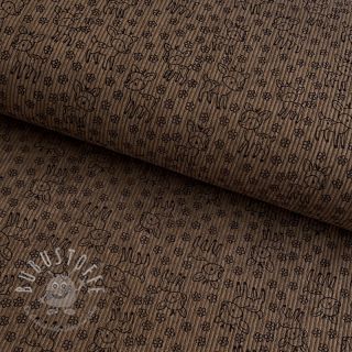 Cord STRETCH Little deer taupe