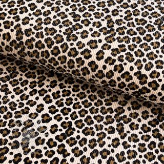 Cord STRETCH Little Leopard light sand