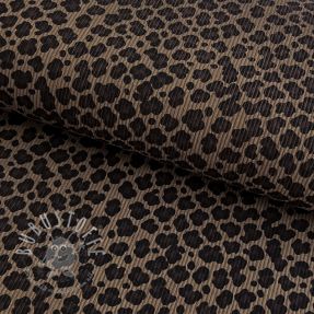 Cord STRETCH Little Leopard taupe