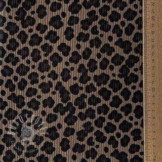Cord STRETCH Little Leopard taupe