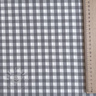 Baumwollstoff Check grey