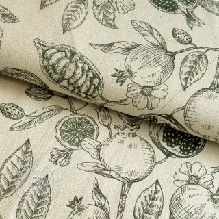 Dekostoff RUSTIC VINTAGE PRINT Granata kaki