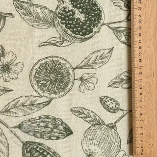 Dekostoff RUSTIC VINTAGE PRINT Granata kaki