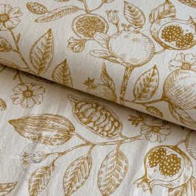 Dekostoff RUSTIC VINTAGE PRINT Granata peanut