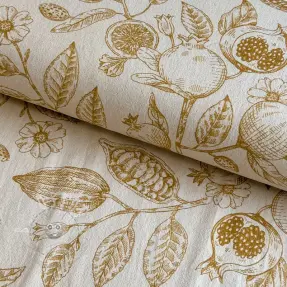 Dekostoff RUSTIC VINTAGE PRINT Granata peanut