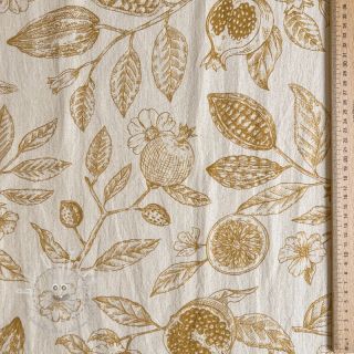 Dekostoff RUSTIC VINTAGE PRINT Granata peanut