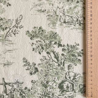 Dekostoff RUSTIC VINTAGE PRINT Gabrielle kaki