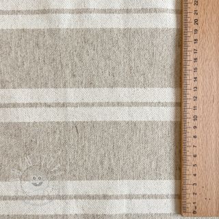 Dekostoff jacquard LINEN LOOK Etretat lin