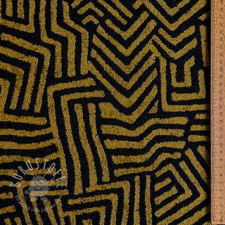 Dekostoff jacquard Mesopotamie noir jaune