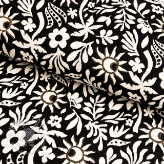 Dekostoff jacquard Sunlight noir
