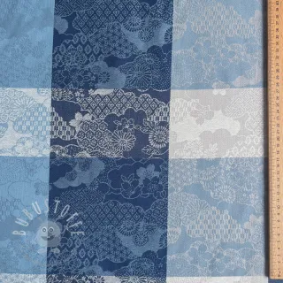 Dekostoff FRENCH TABLE CLOTH JACQUARD Niwa allover indigo