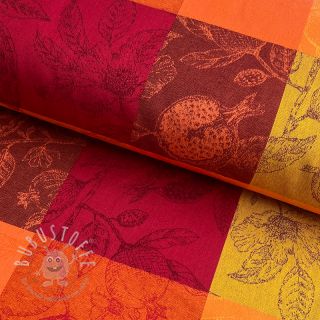 Dekostoff FRENCH TABLE CLOTH JACQUARD Cabosse allover harissa
