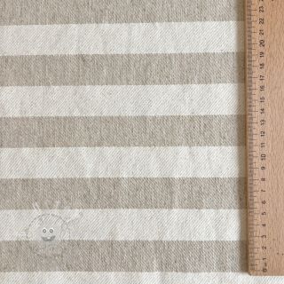 Dekostoff jacquard LINEN LOOK Cabourg lin