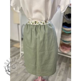 Leinenstoff gewaschen old green