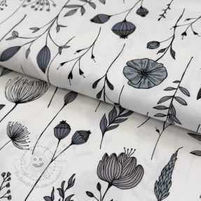 Dekostoff premium Hand Drawn Flowers
