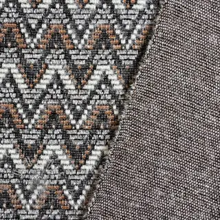 STRICKSTOFF jacquard Comfilia Zigzag wavy brown