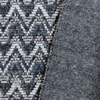 STRICKSTOFF jacquard Comfilia Zigzag wavy blue