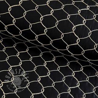 Steppstoffe Cord black