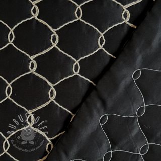 Steppstoffe Cord black