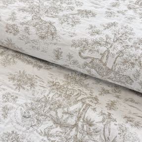 Dekostoff jacquard MACASSAR alover lin