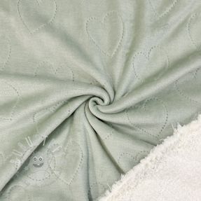 Nicky stoff TEDDY Hearts old green
