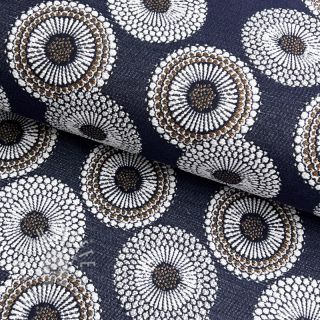 Dekostoff jacquard Jojoba marine